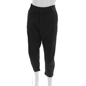 Masons Men Jogger Pants Black Cotton Button Size 40